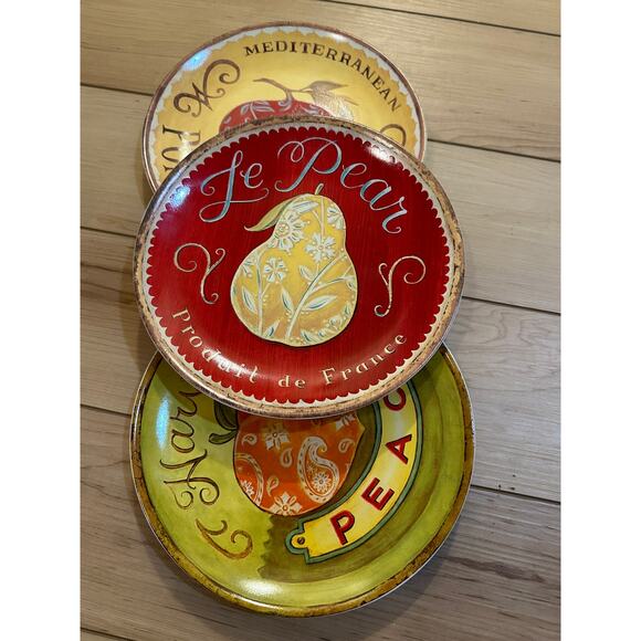 Oneida Angela Staehling Art in Motion ALA MODE 8 1/4" Salad Plates - Set of 3 - Picture 11 of 11